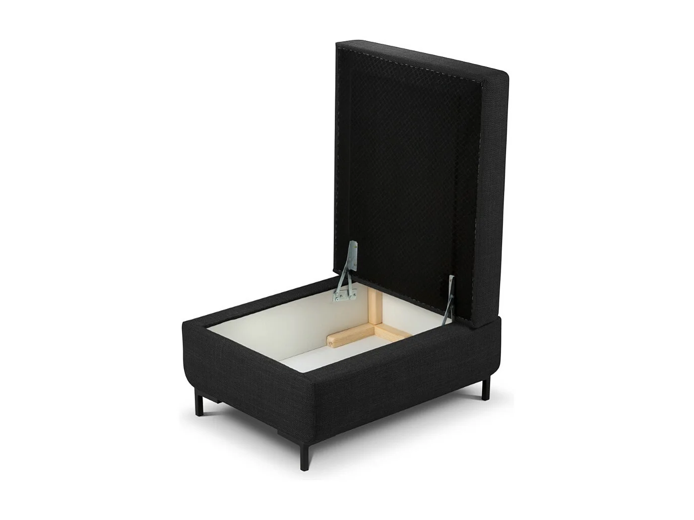 CXL by Christian Lacroix - Poef met borst "Yanis" Structurele stof, Donkergrijs - 87x72x46cm