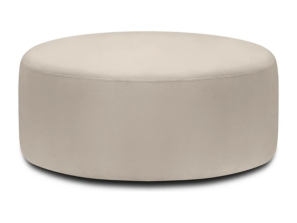 CXL by Christian Lacroix - Drehpouf "Adam" Sitzer aus Samt beige - 80x80x36cm