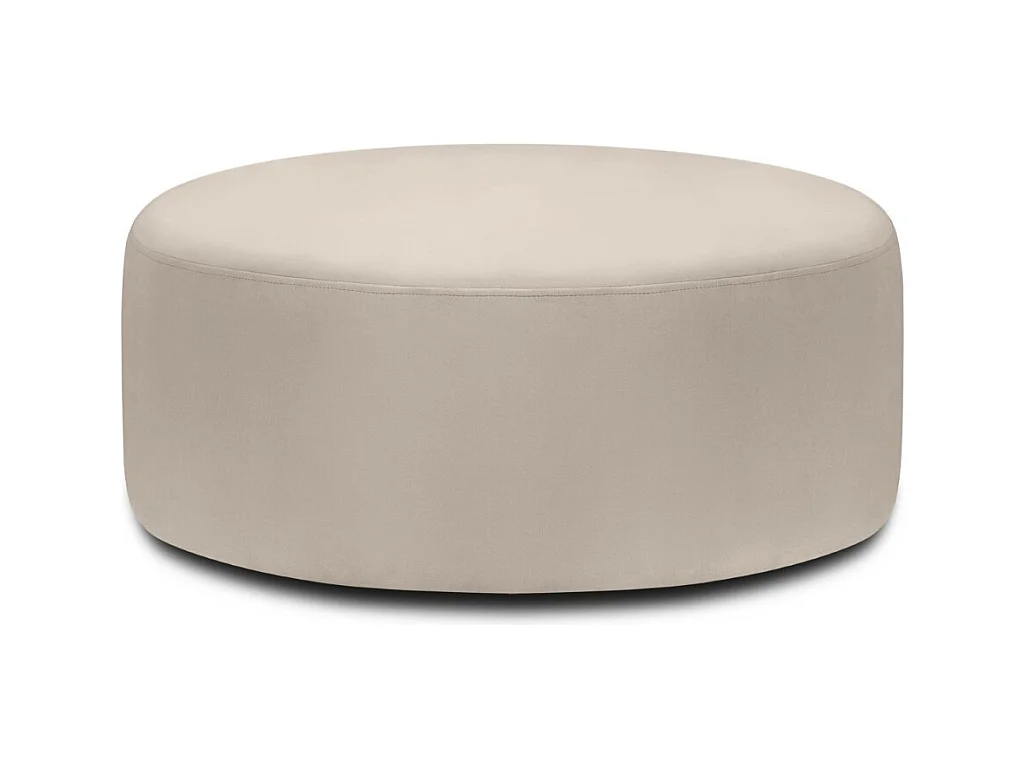 CXL by Christian Lacroix - Draaibare poef "Adam" Flueel, Beige - 80x80x36cm
