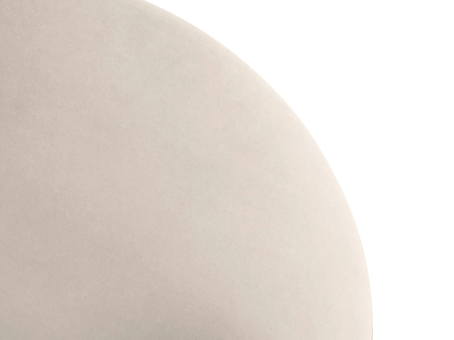 CXL by Christian Lacroix - Pufe giratório "Adam" em veludo bege - 80x80x36cm