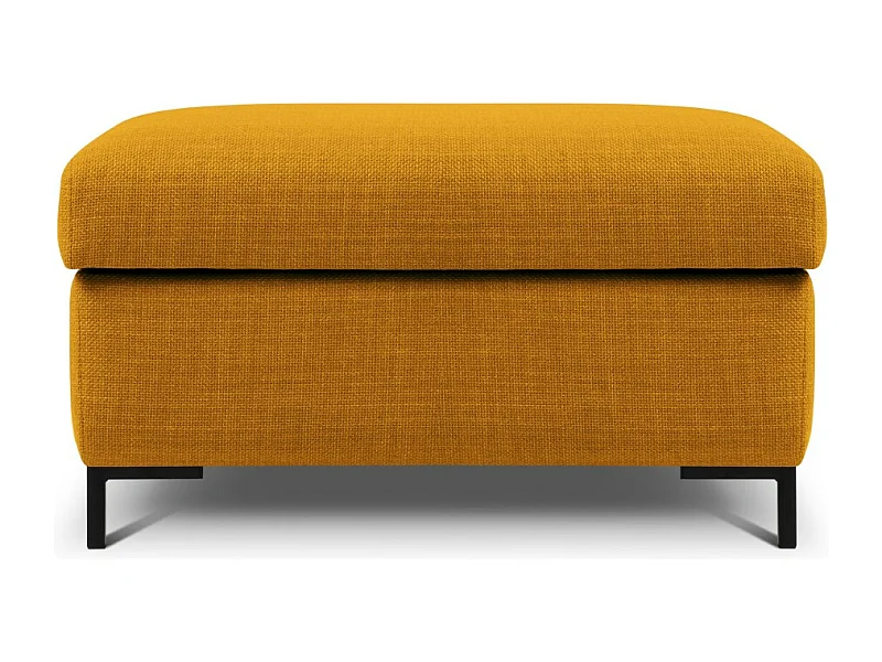 CXL by Christian Lacroix - Pouf avec coffre "Yanis" en tissu structurel or - 87x72x46cm