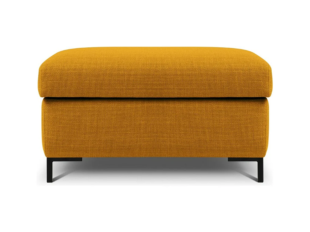 CXL by Christian Lacroix - Pouf avec coffre "Yanis" en tissu structurel or - 87x72x46cm