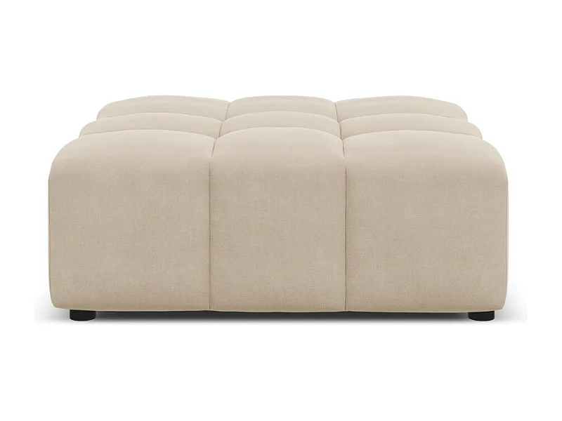 CXL by Christian Lacroix - Poef "Luc" Flueel, Lichtbeige - 80x102x40cm