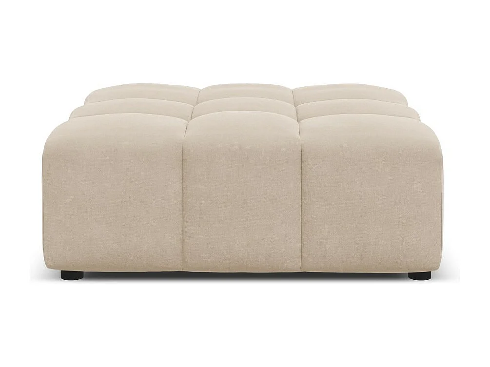 CXL by Christian Lacroix - Pouf "Luc" en velours beige clair - 80x102x40cm