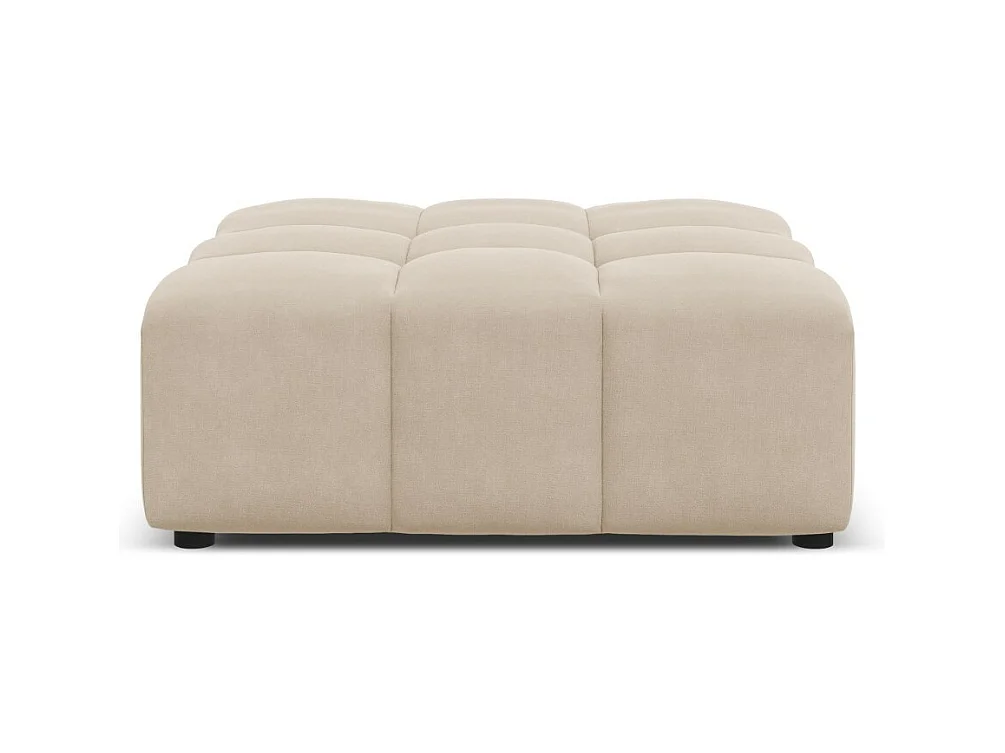 CXL by Christian Lacroix - Pouf "Luc" en velours beige clair - 80x102x40cm