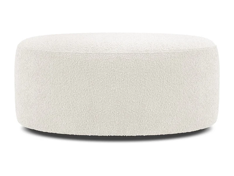 CXL by Christian Lacroix - Puf obrotowy, "Adam" boucle, biały - 80x80x36cm