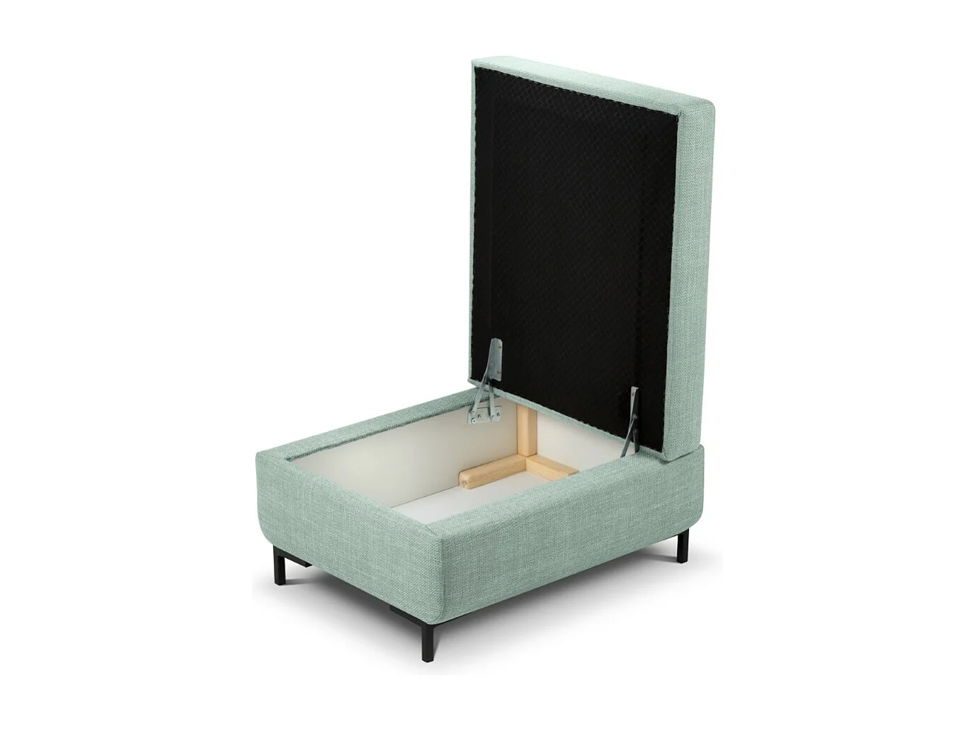 CXL by Christian Lacroix - Poef met borst "Yanis" Structurele stof, Munt - 87x72x46cm