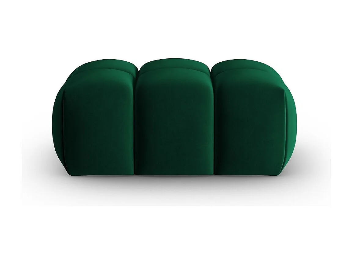 CXL by Christian Lacroix - Pouf "Lorella" in velluto verde bottiglia - 85x60x40cm