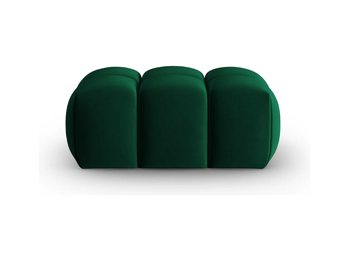 CXL by Christian Lacroix - Pouf "Lorella" en velours vert bouteille - 85x60x40cm