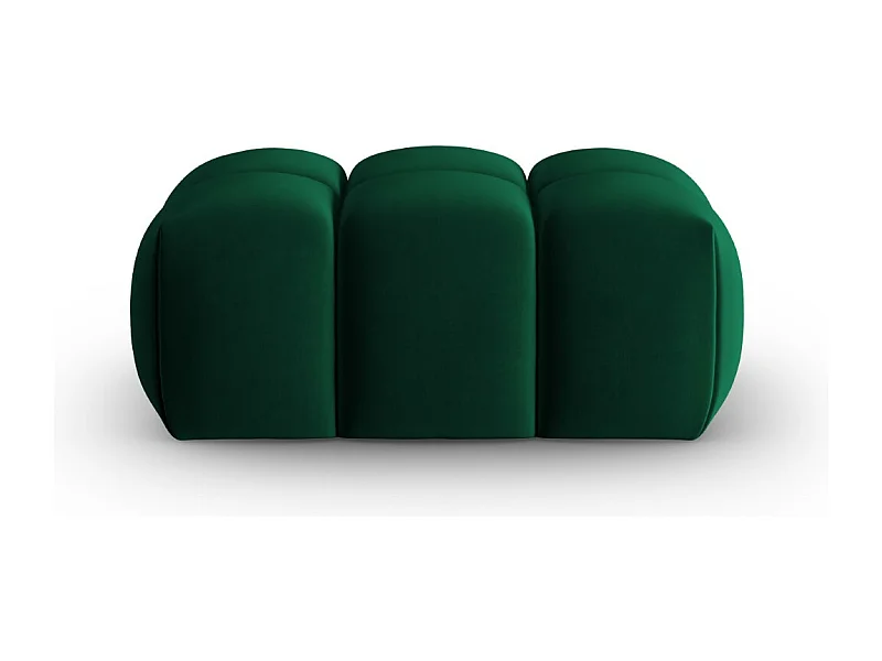 CXL by Christian Lacroix - Pouf "Lorella" en velours vert bouteille - 85x60x40cm