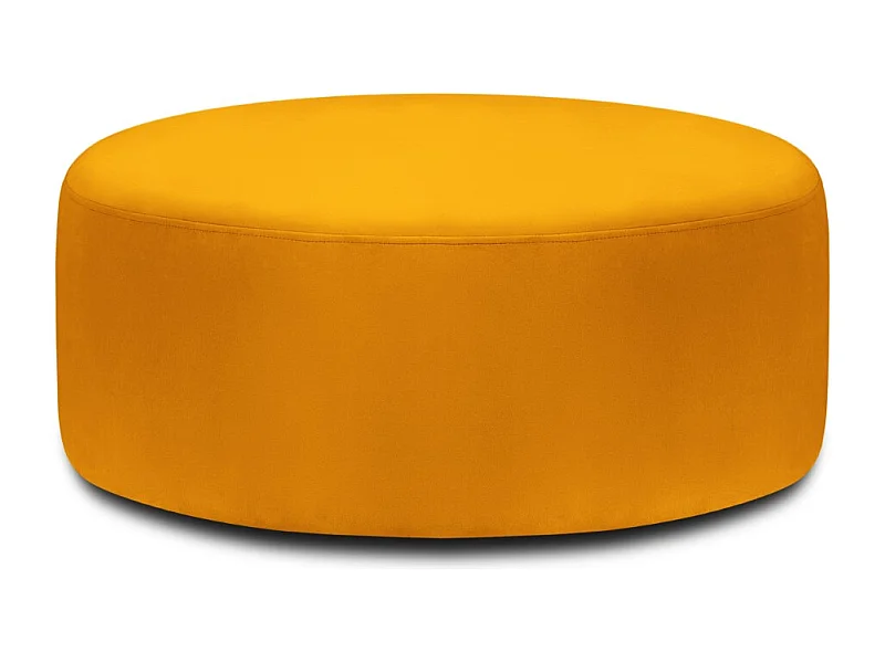 CXL by Christian Lacroix - Drehpouf "Adam" Sitzer aus Samt gelb - 80x80x36cm