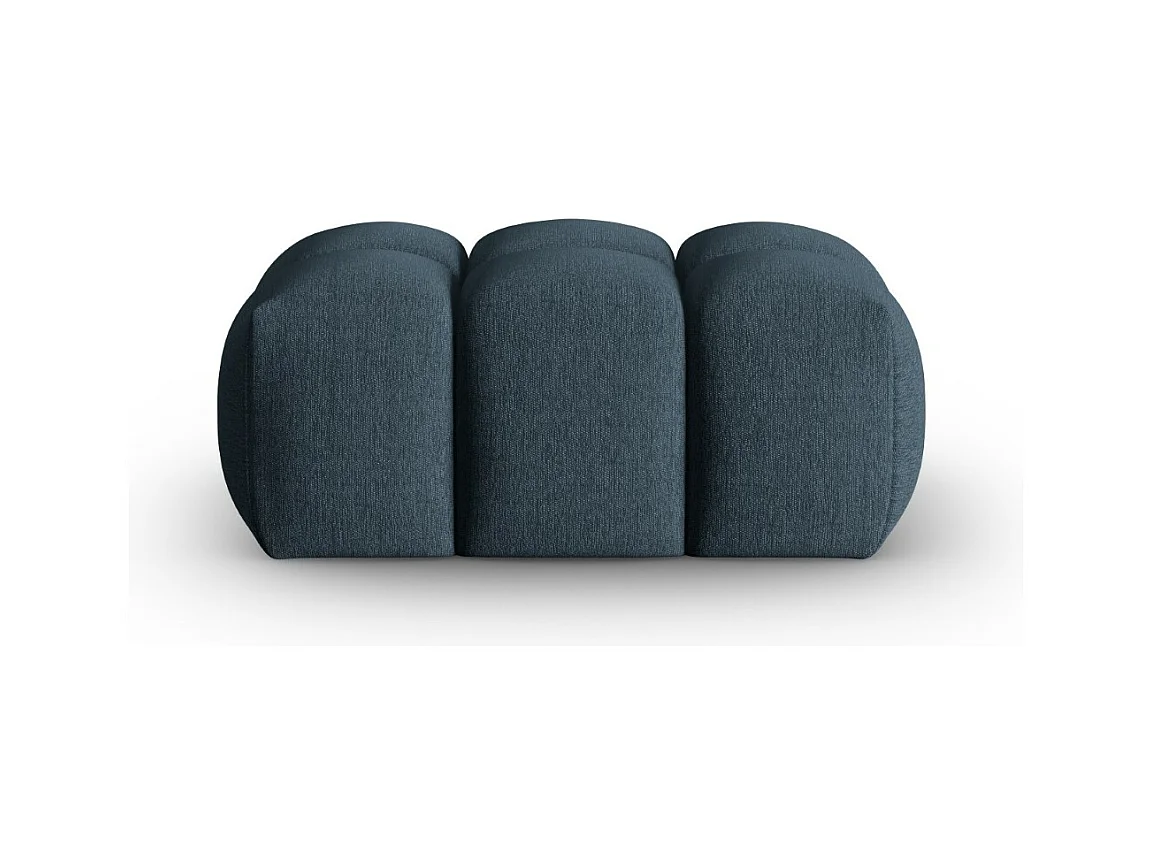 CXL by Christian Lacroix - Pouf "Lorella" en tissu structurel bleu foncé - 85x60x40cm