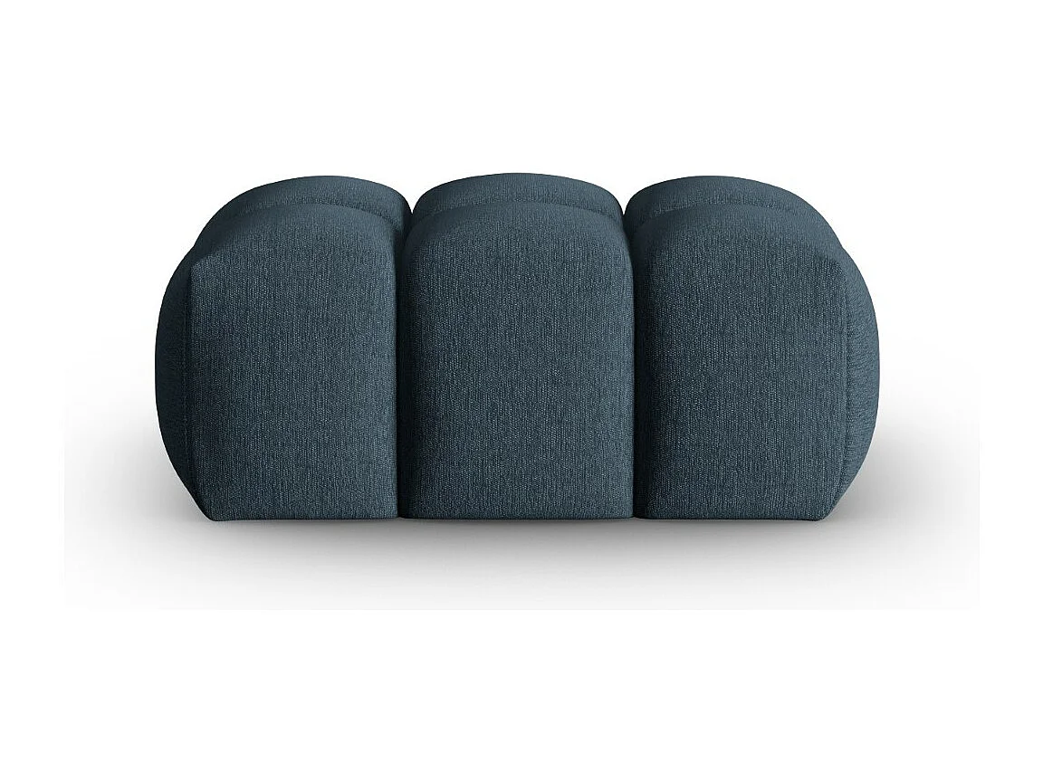 CXL by Christian Lacroix - Pouf "Lorella" en tissu structurel bleu foncé - 85x60x40cm