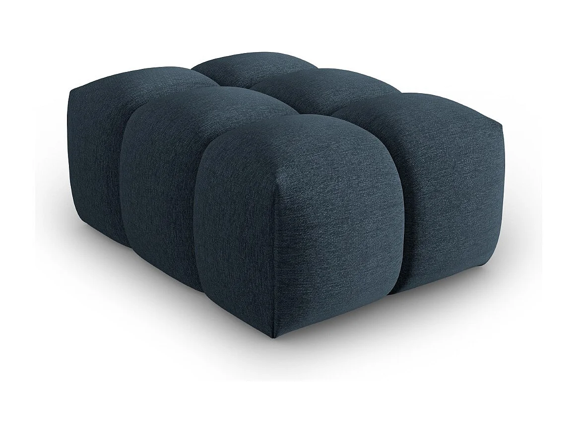 CXL by Christian Lacroix - Pouf "Lorella" en tissu structurel bleu foncé - 85x60x40cm