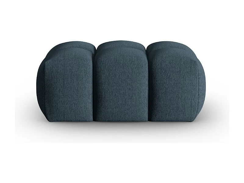 CXL by Christian Lacroix - Pouf "Lorella" en tissu structurel bleu foncé - 85x60x40cm