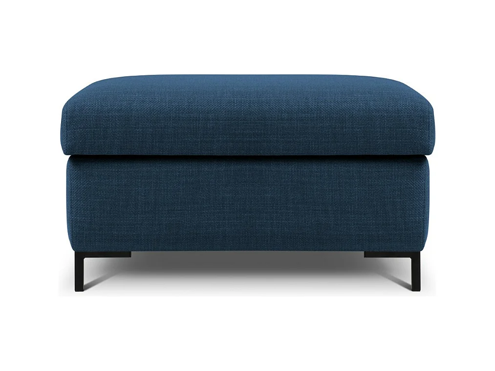 CXL by Christian Lacroix - Pouf con contenitore "Yanis" in tessuto strutturato blu - 87x72x46cm