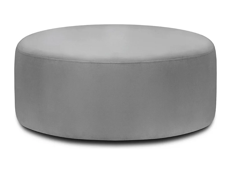 CXL by Christian Lacroix - Pouf pivotant "Adam" en velours gris - 80x80x36cm