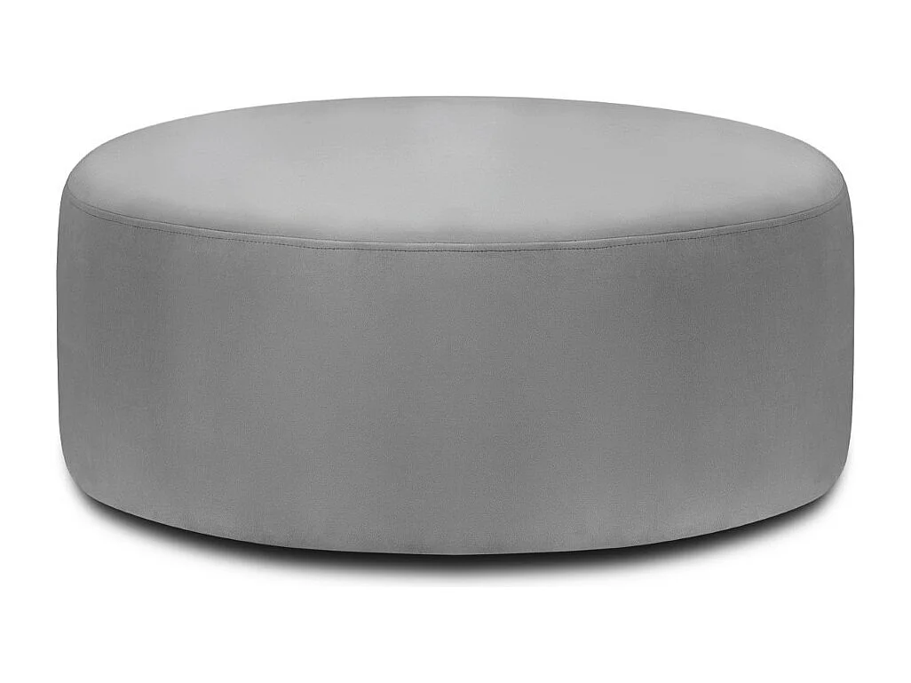 CXL by Christian Lacroix - Pouf girevole "Adam" in velluto grigio - 80x80x36cm