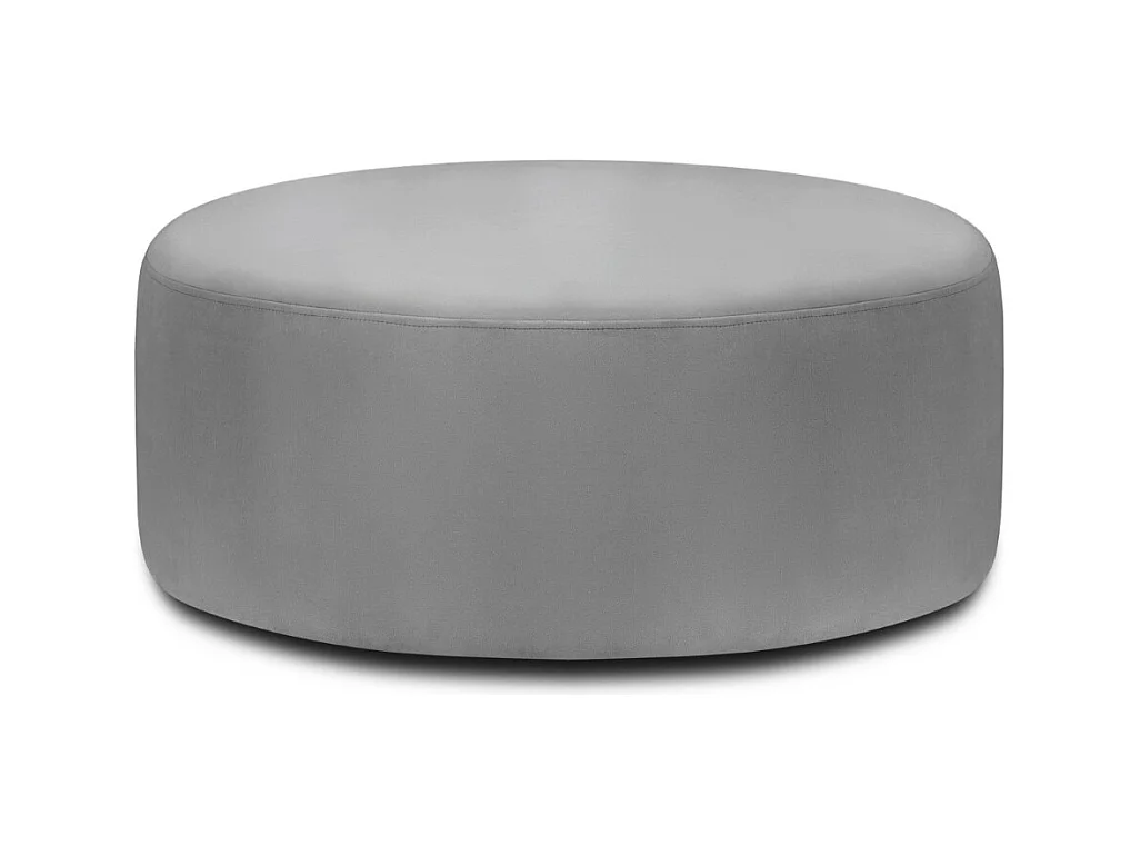 CXL by Christian Lacroix - Draaibare poef "Adam" Flueel, Grijs - 80x80x36cm