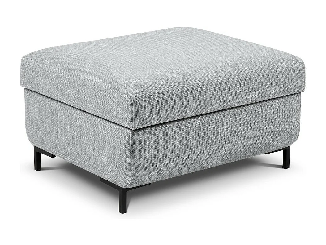 CXL by Christian Lacroix - Pouf con contenitore "Yanis" in tessuto strutturato grigio chiaro - 87x72x46cm