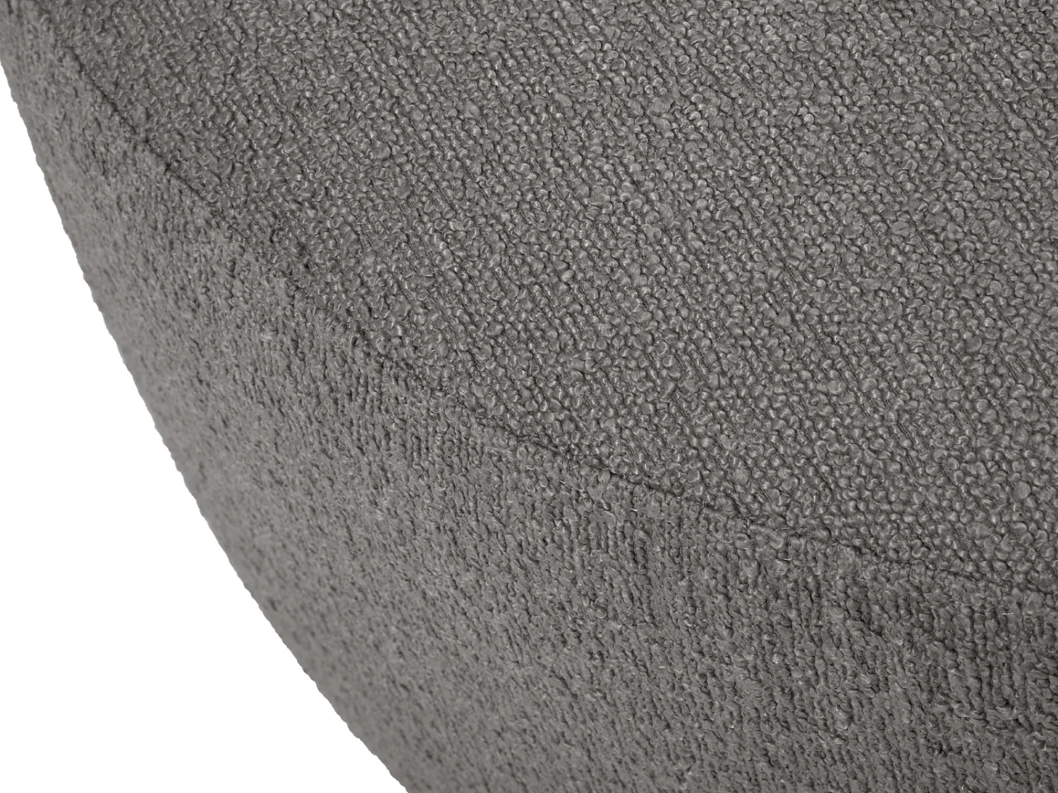CXL by Christian Lacroix - Puf giratorio "Adam" de tejido bouclé gris oscuro - 80x80x36cm