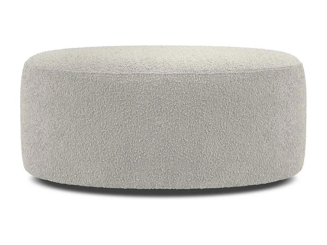 CXL by Christian Lacroix - Drehpouf "Adam" Sitzer aus Boucle hellgrau - 80x80x36cm