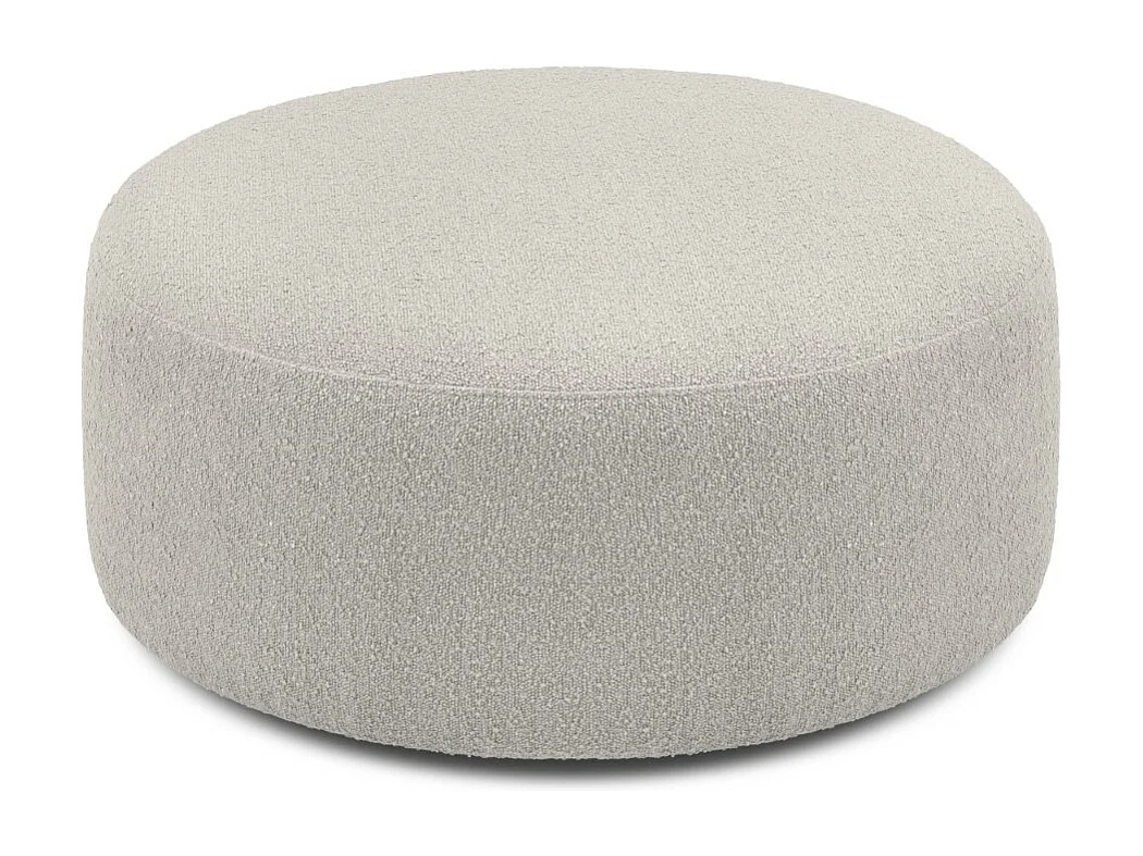 CXL by Christian Lacroix - Drehpouf "Adam" Sitzer aus Boucle hellgrau - 80x80x36cm