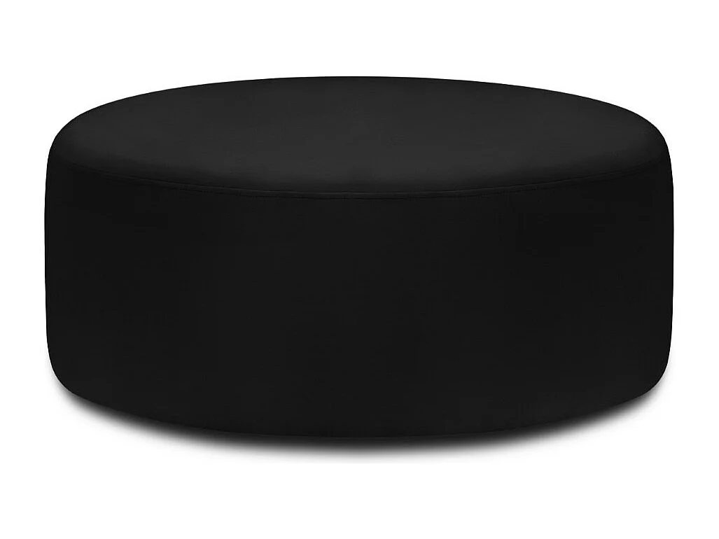CXL by Christian Lacroix - Pouf pivotant "Adam" en velours noir - 80x80x36cm