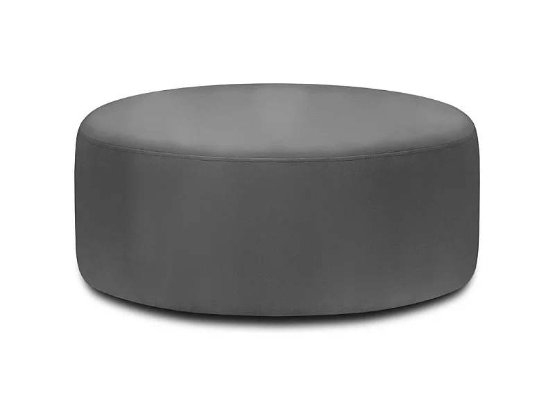 CXL by Christian Lacroix - Drehpouf "Adam" Sitzer aus Samt dunkelgrau - 80x80x36cm