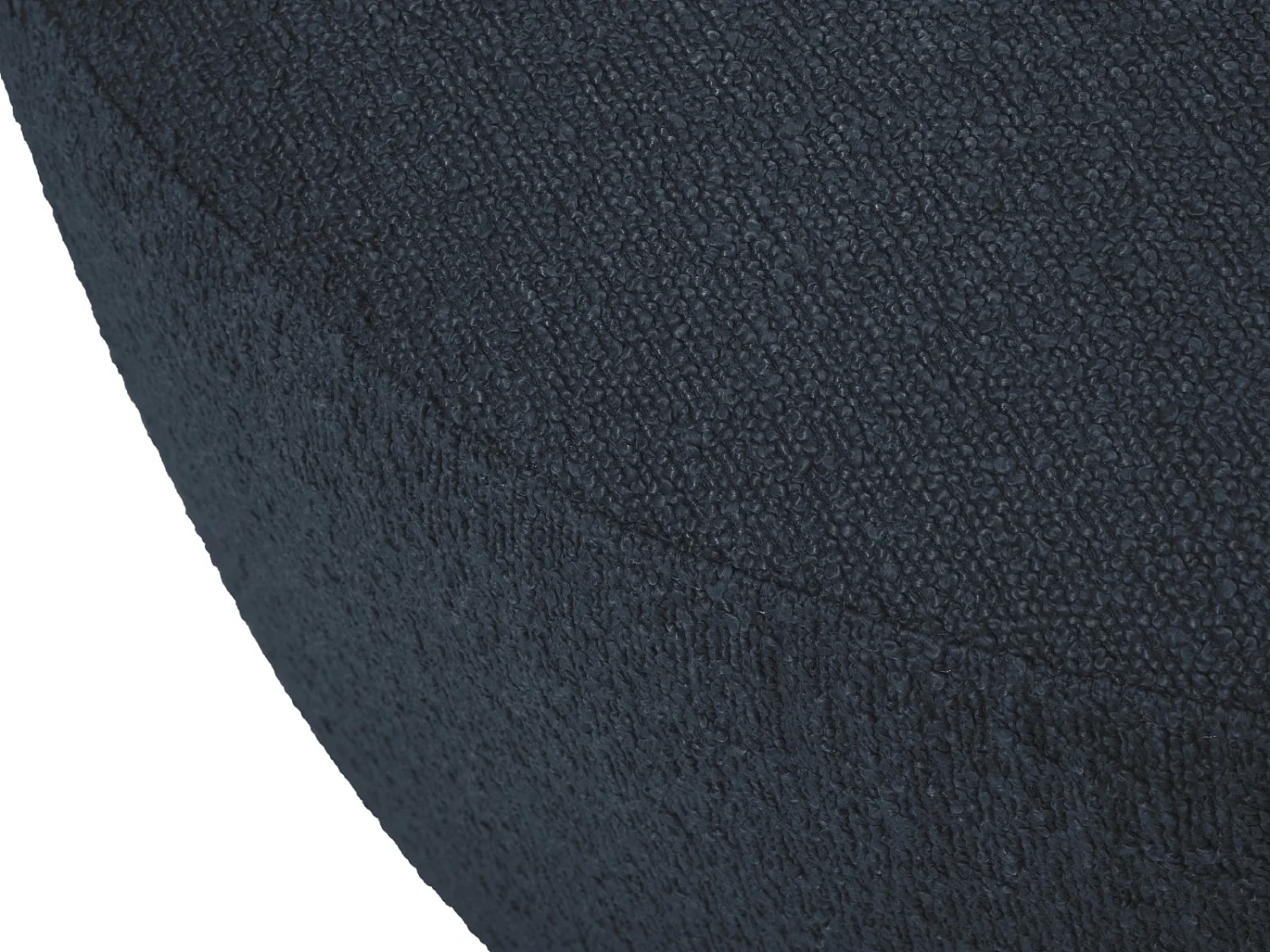 CXL by Christian Lacroix - Pouf pivotant "Adam" en bouclé bleu foncé - 80x80x36cm