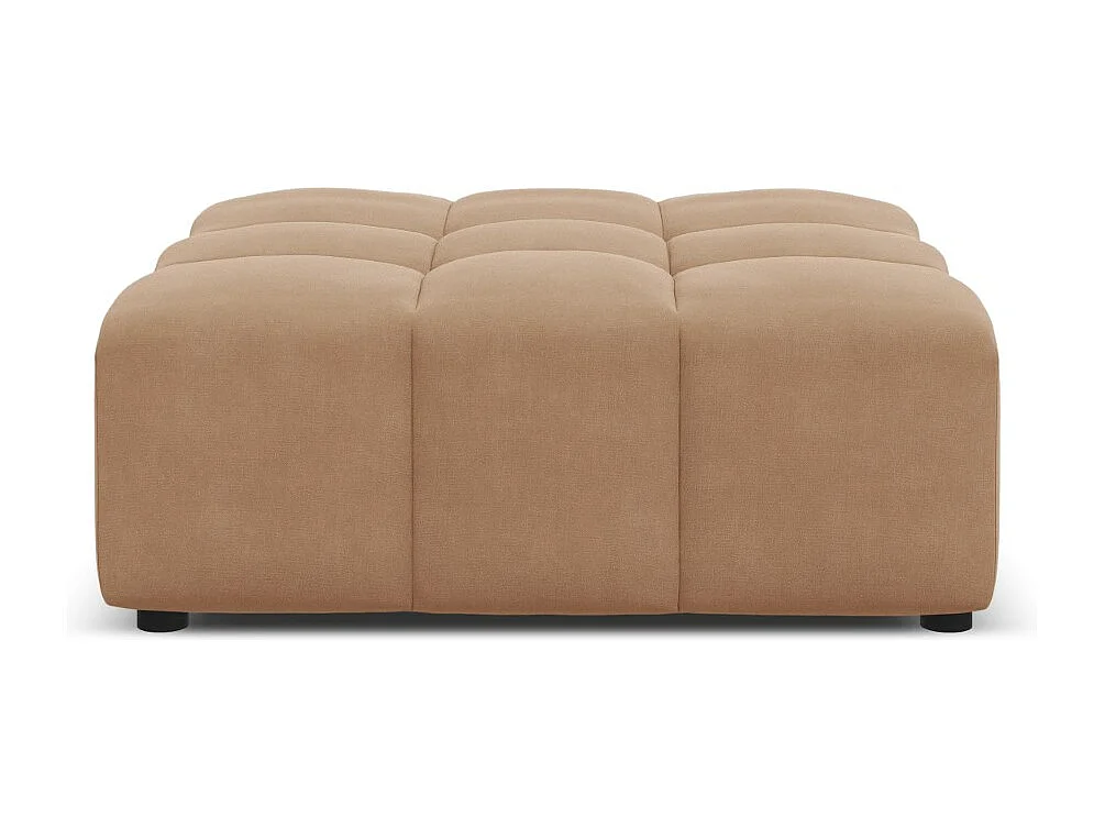 CXL by Christian Lacroix - Pufe "Luc" em veludo bege escuro - 80x102x40cm