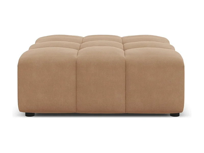 CXL by Christian Lacroix - Pufe "Luc" em veludo bege escuro - 80x102x40cm