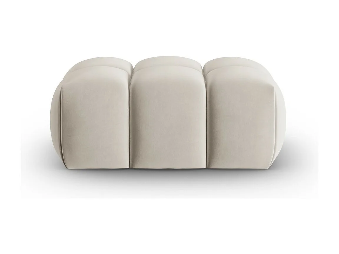 CXL by Christian Lacroix - Pufe "Lorella" em veludo cru - 85x60x40cm