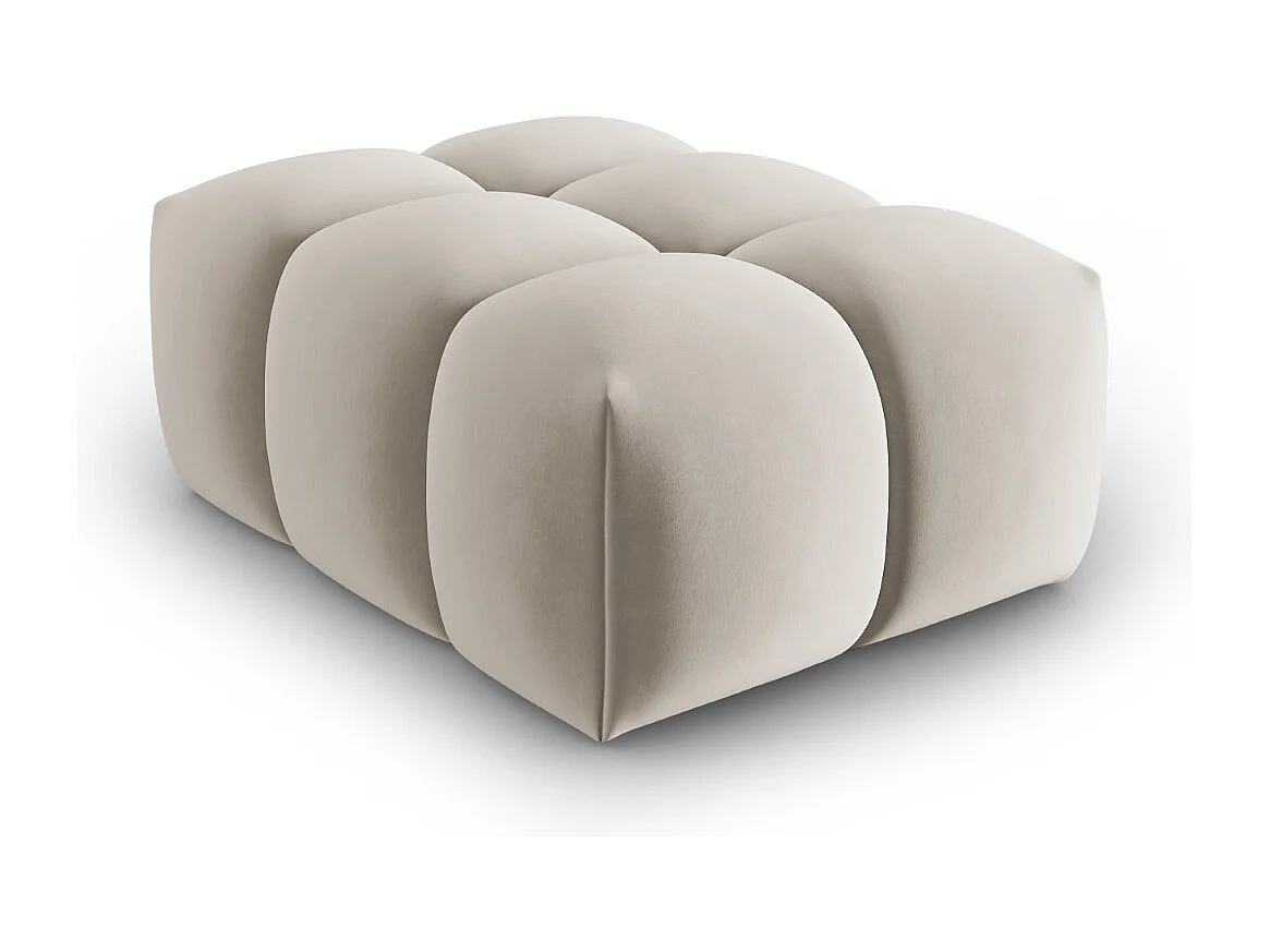 CXL by Christian Lacroix - Pufe "Lorella" em veludo cru - 85x60x40cm