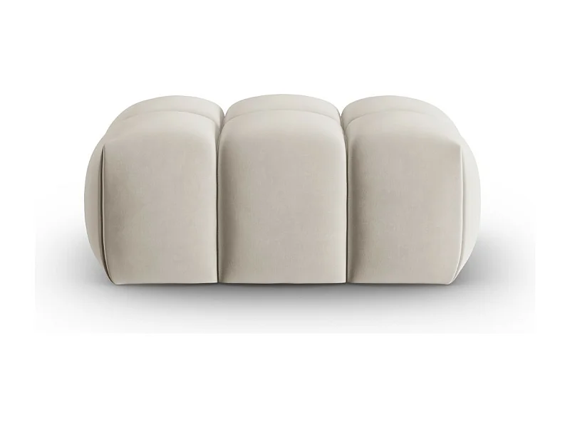 CXL by Christian Lacroix - Pouf "Lorella" en velours écru - 85x60x40cm