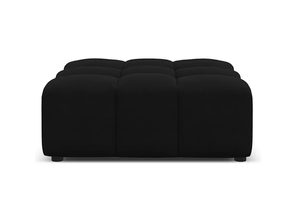 CXL by Christian Lacroix - Poef "Luc" Flueel, Zwart - 80x102x40cm