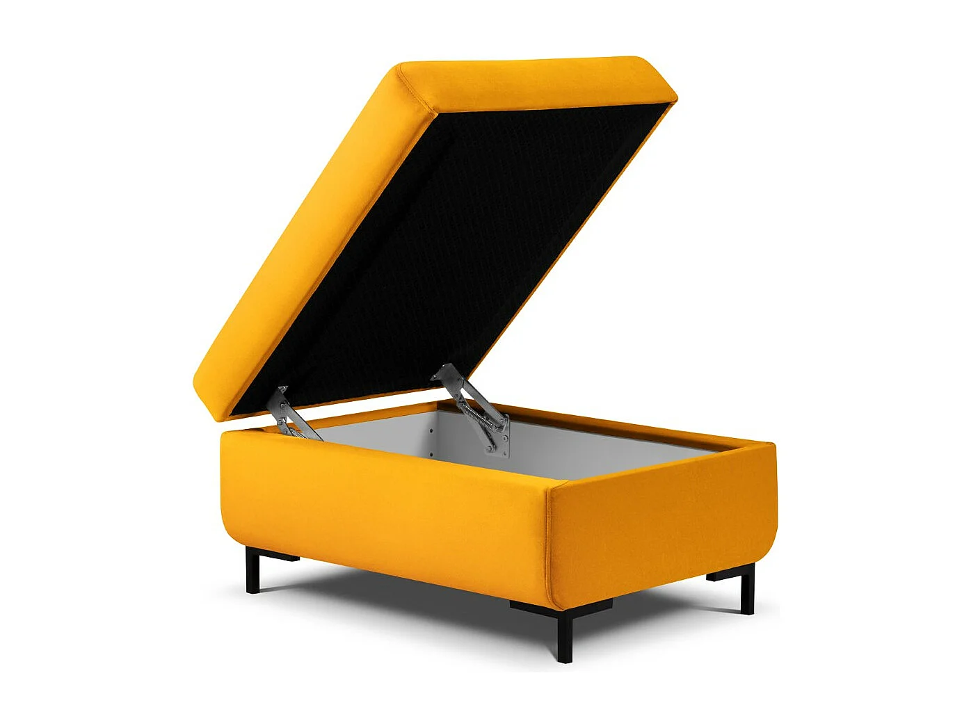 CXL by Christian Lacroix - Puf com armazenamento "Yanis" em veludo amarelo - 87x72x46cm