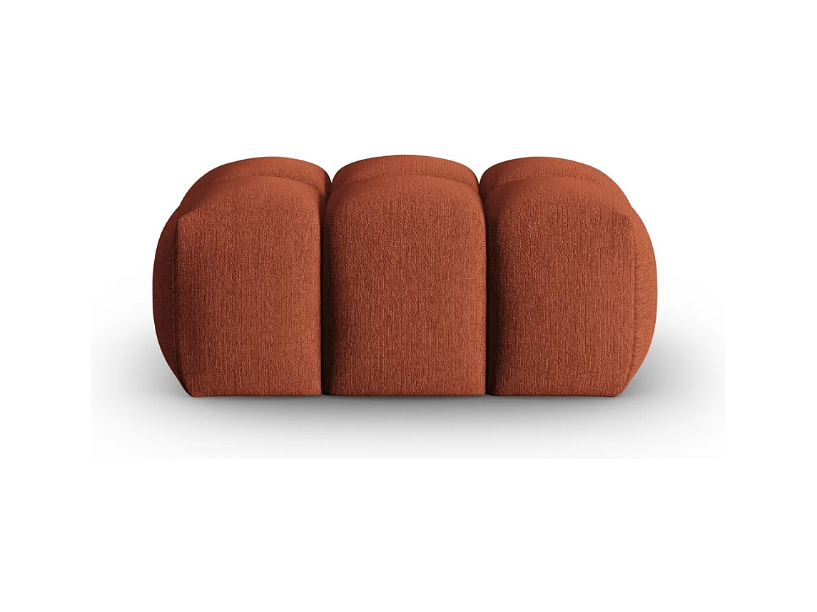 CXL by Christian Lacroix - Pouf "Lorella" en tissu structurel corail - 85x60x40cm