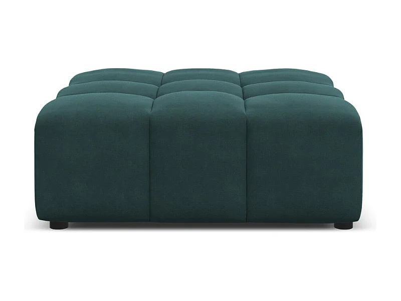 CXL by Christian Lacroix - Puf "Luc" de terciopelo petróleo - 80x102x40cm