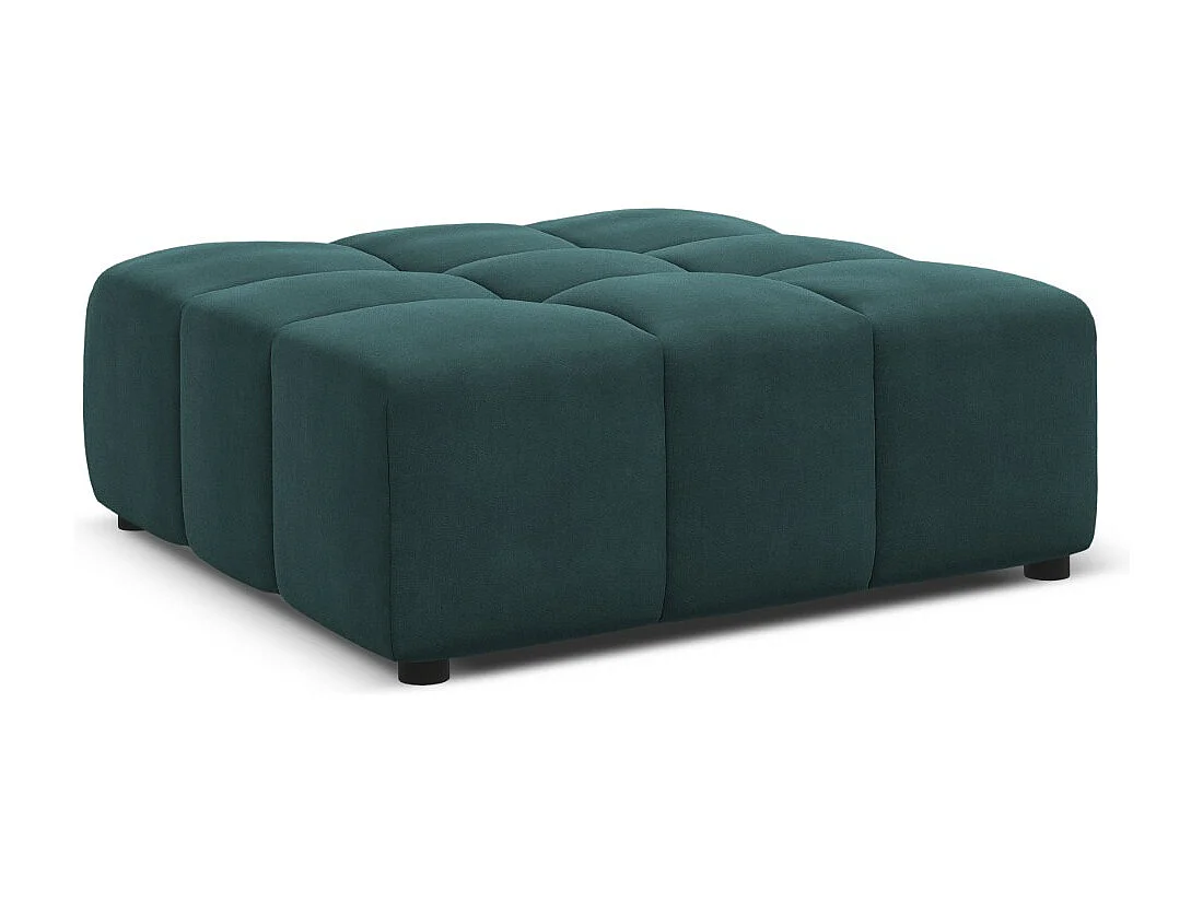 CXL by Christian Lacroix - Pufe "Luc" em veludo petróleo - 80x102x40cm