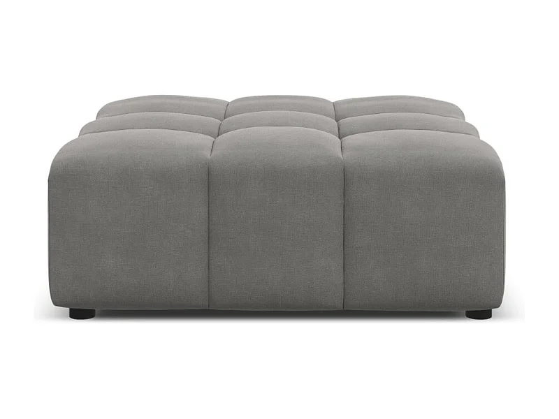 CXL by Christian Lacroix - Pouf "Luc" Sitzer aus Samt hellgrau - 80x102x40cm