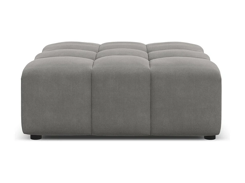 CXL by Christian Lacroix - Pouf "Luc" Sitzer aus Samt hellgrau - 80x102x40cm