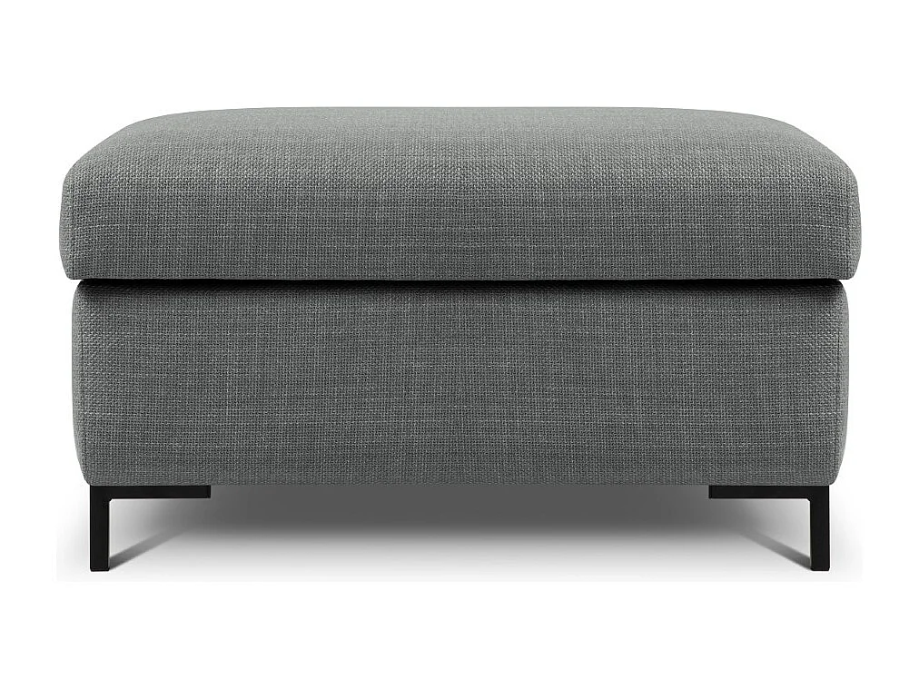 CXL by Christian Lacroix - Puf z pojemnikiem, "Yanis" tkanina strukturalna, szary - 87x72x46cm