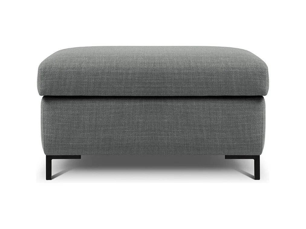 CXL by Christian Lacroix - Pouf con contenitore "Yanis" in tessuto strutturato grigio - 87x72x46cm