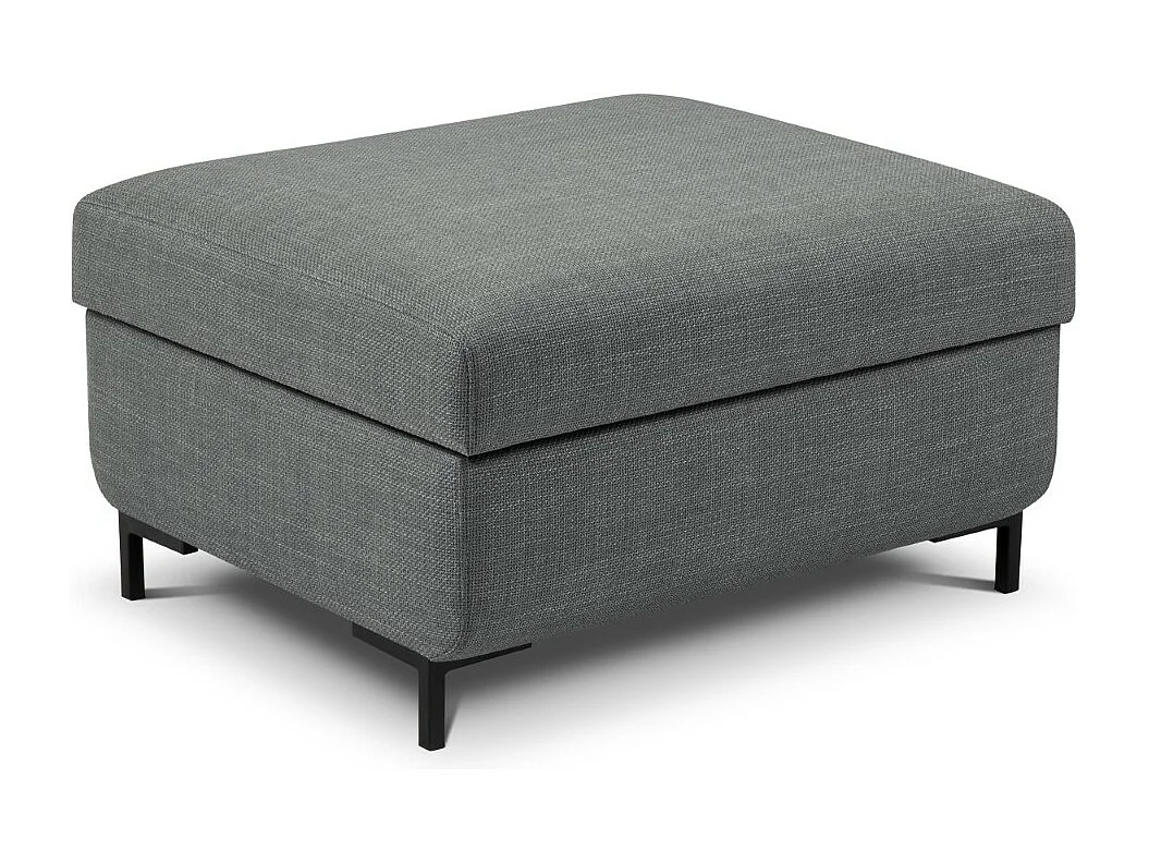 CXL by Christian Lacroix - Poef met borst "Yanis" Structurele stof, Grijs - 87x72x46cm