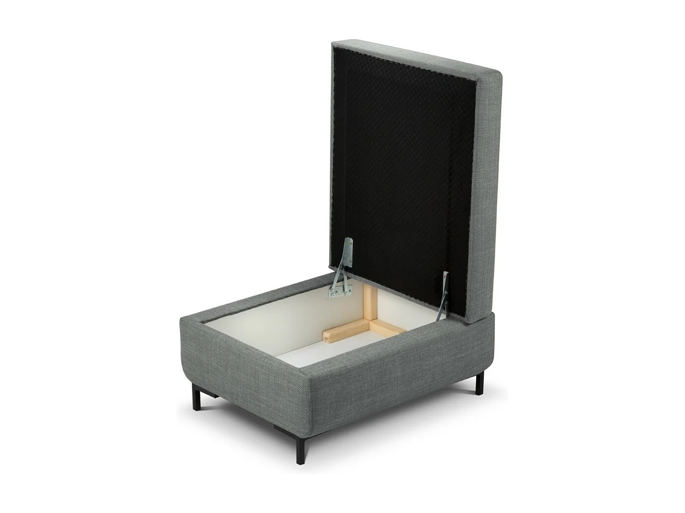 CXL by Christian Lacroix - Poef met borst "Yanis" Structurele stof, Grijs - 87x72x46cm