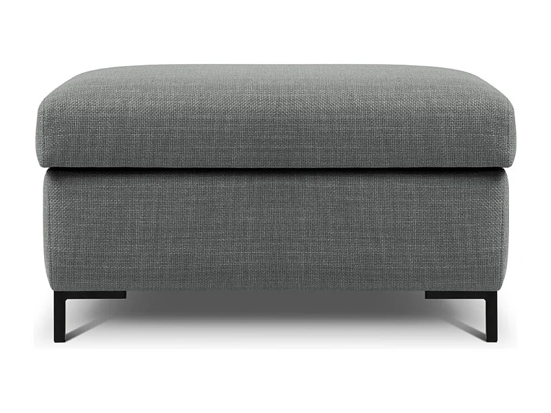 CXL by Christian Lacroix - Pouf con contenitore "Yanis" in tessuto strutturato grigio - 87x72x46cm