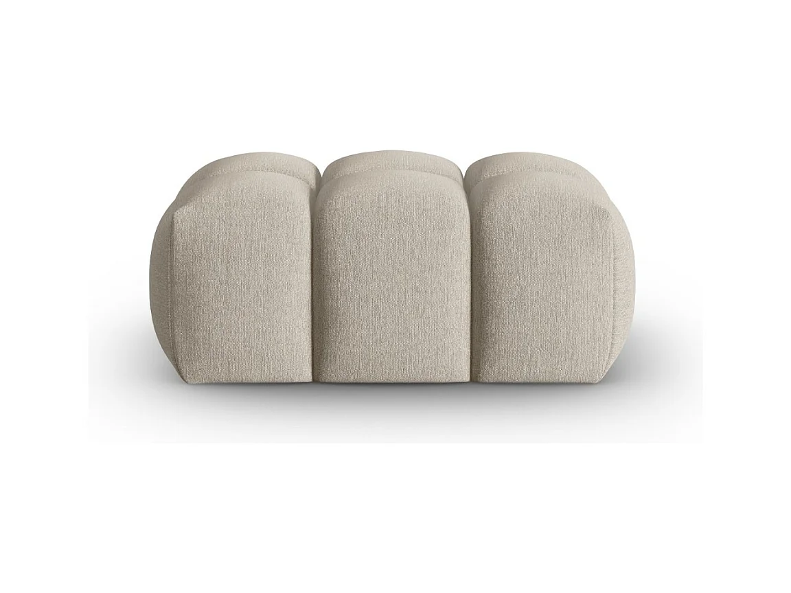 CXL by Christian Lacroix - Pouf "Lorella" en tissu structurel le sable - 85x60x40cm