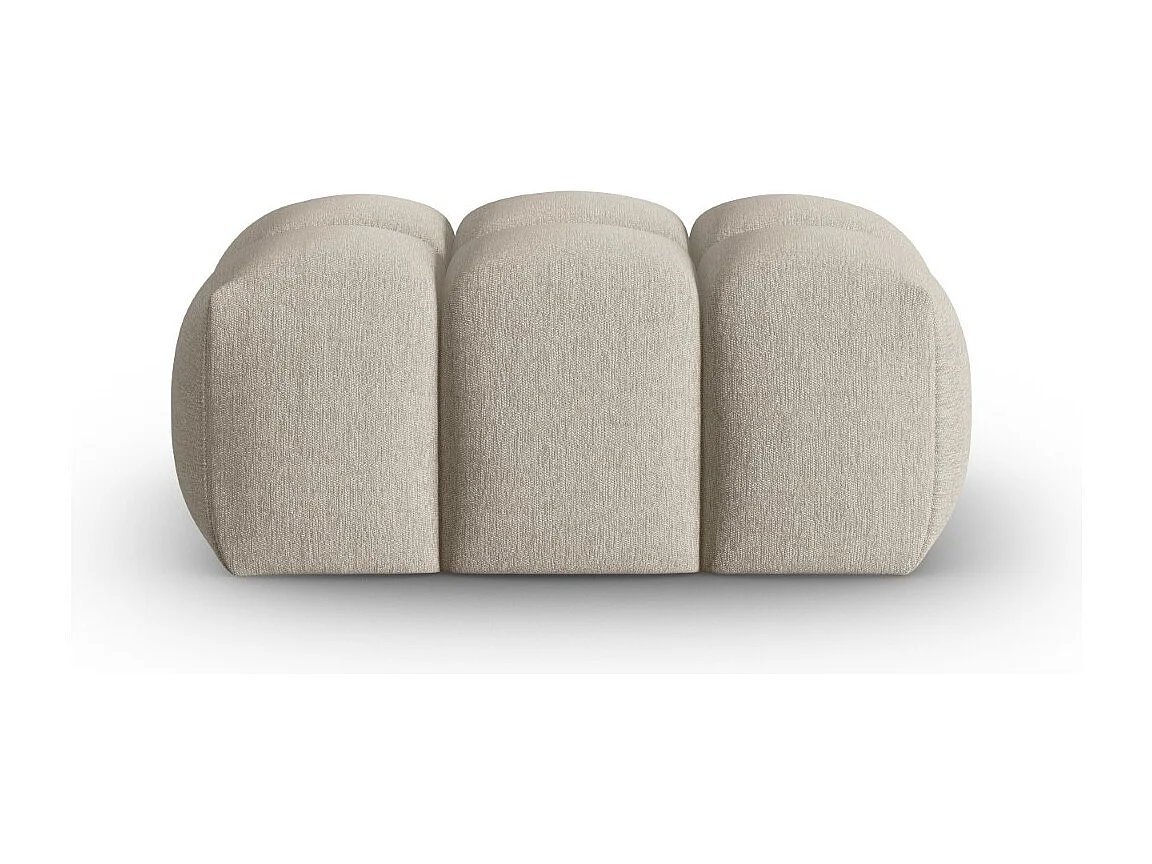 CXL by Christian Lacroix - Pouf "Lorella" en tissu structurel le sable - 85x60x40cm