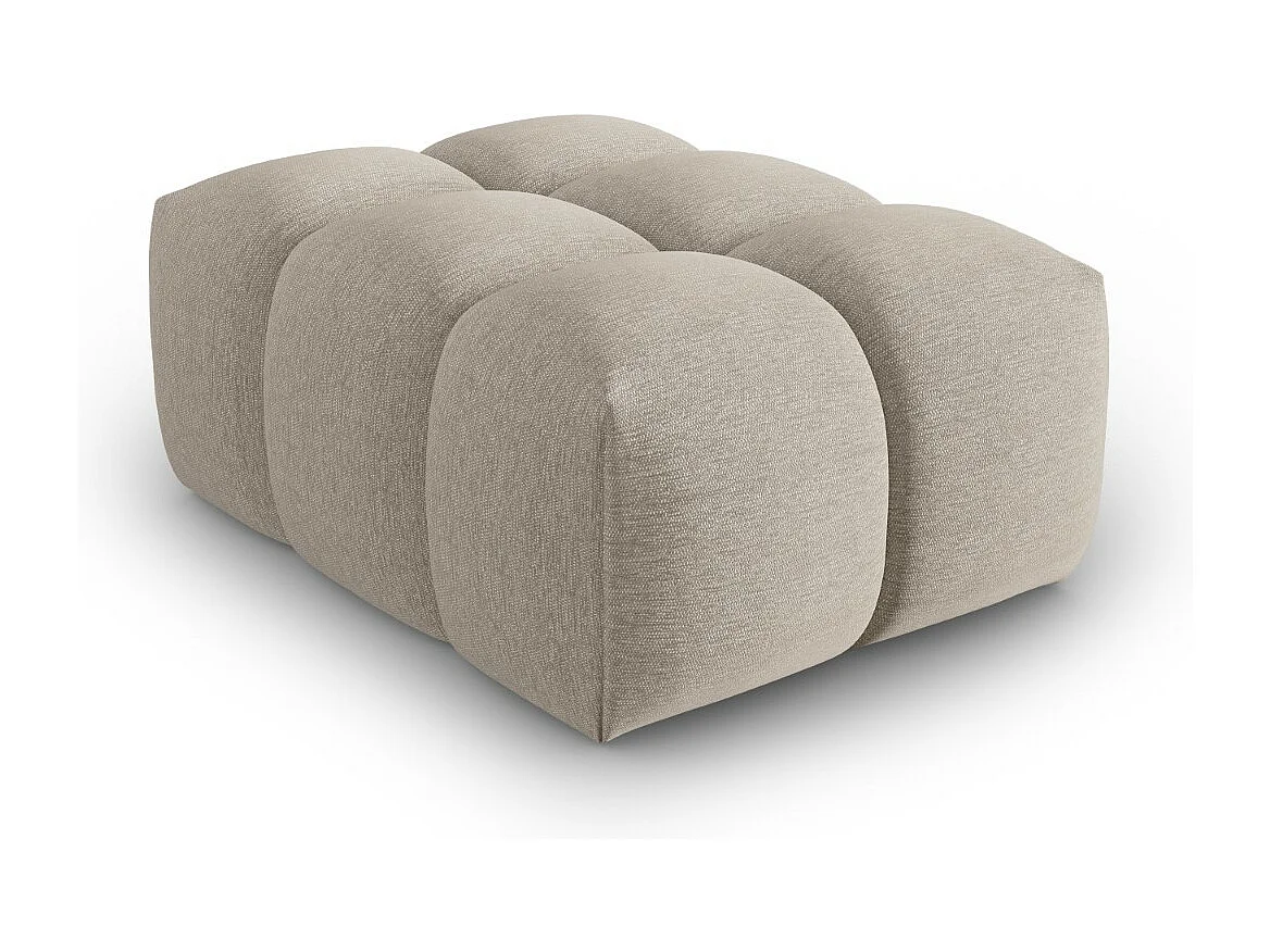 CXL by Christian Lacroix - Pouf "Lorella" en tissu structurel le sable - 85x60x40cm